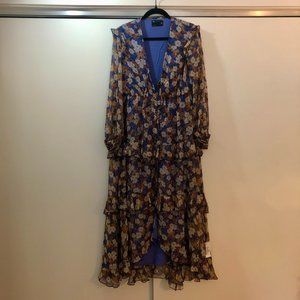 ASOS DESIGN tiered floral maxi dress with tassels